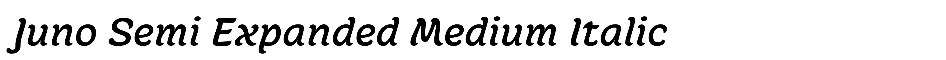 Juno Semi Expanded Medium Italic
